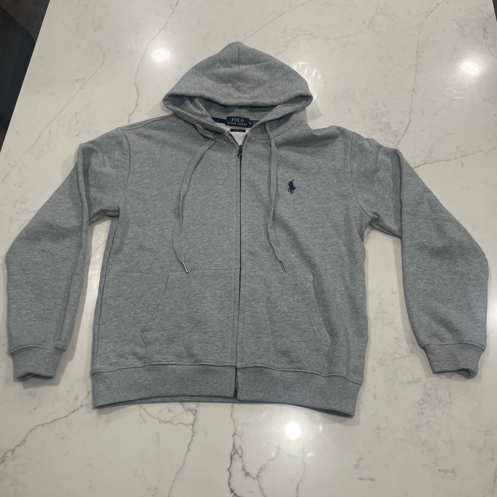 Ralph Lauren Gray Zip-Up Hoodie - Picture 2 of 5